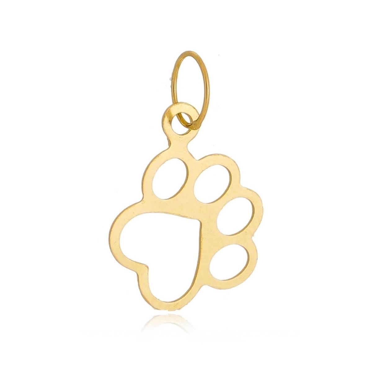 Pingente Ouro 18k Patinha 9mm