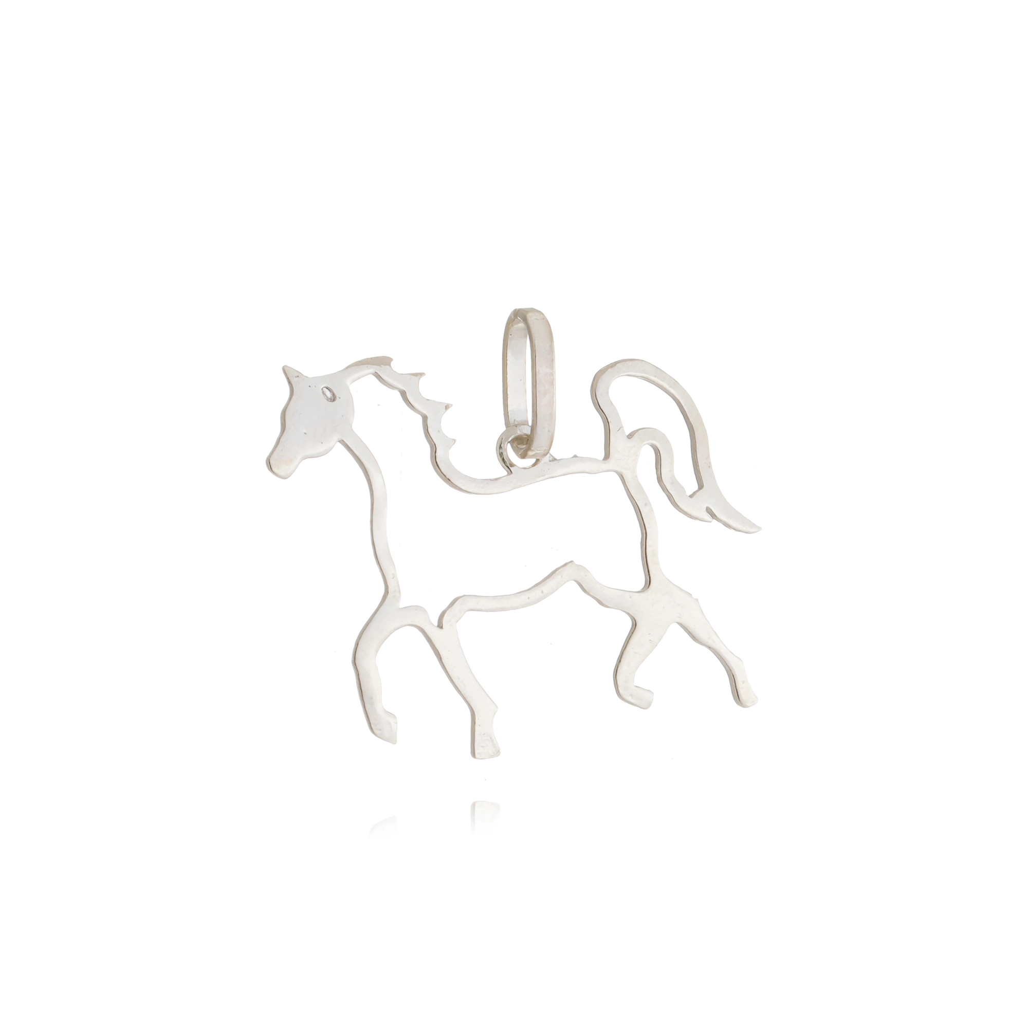 Pingente Prata Cavalo 1.90cm Prata 925 