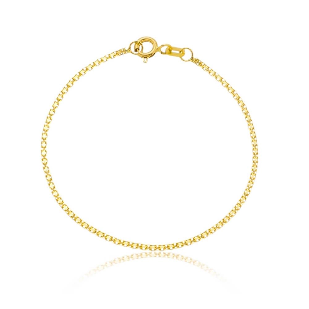 Pulseira Ouro 18k Bismarck Infantil 13cm