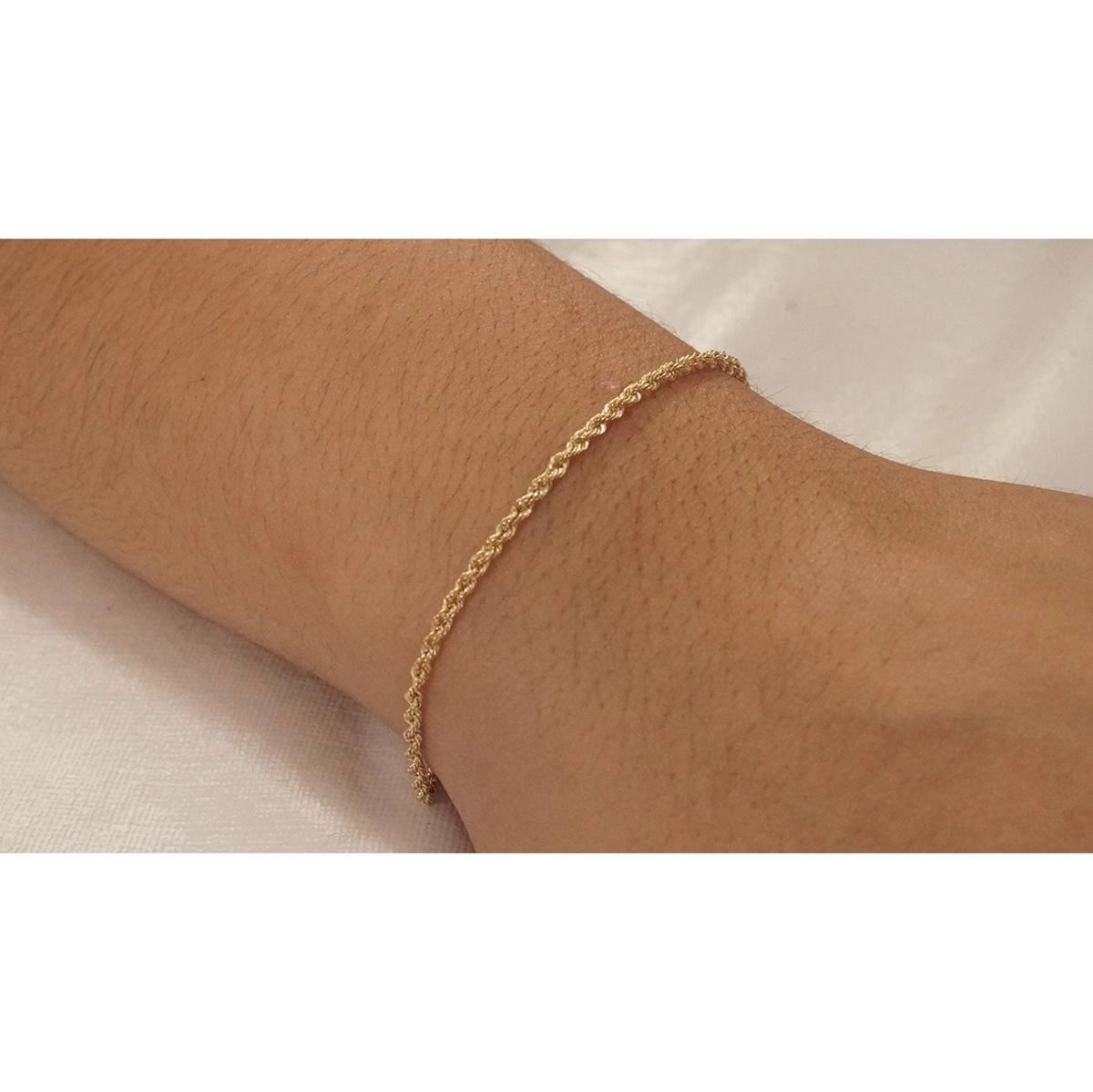 Pulseira Ouro 18k Corda 18.5cm 1.65 gramas