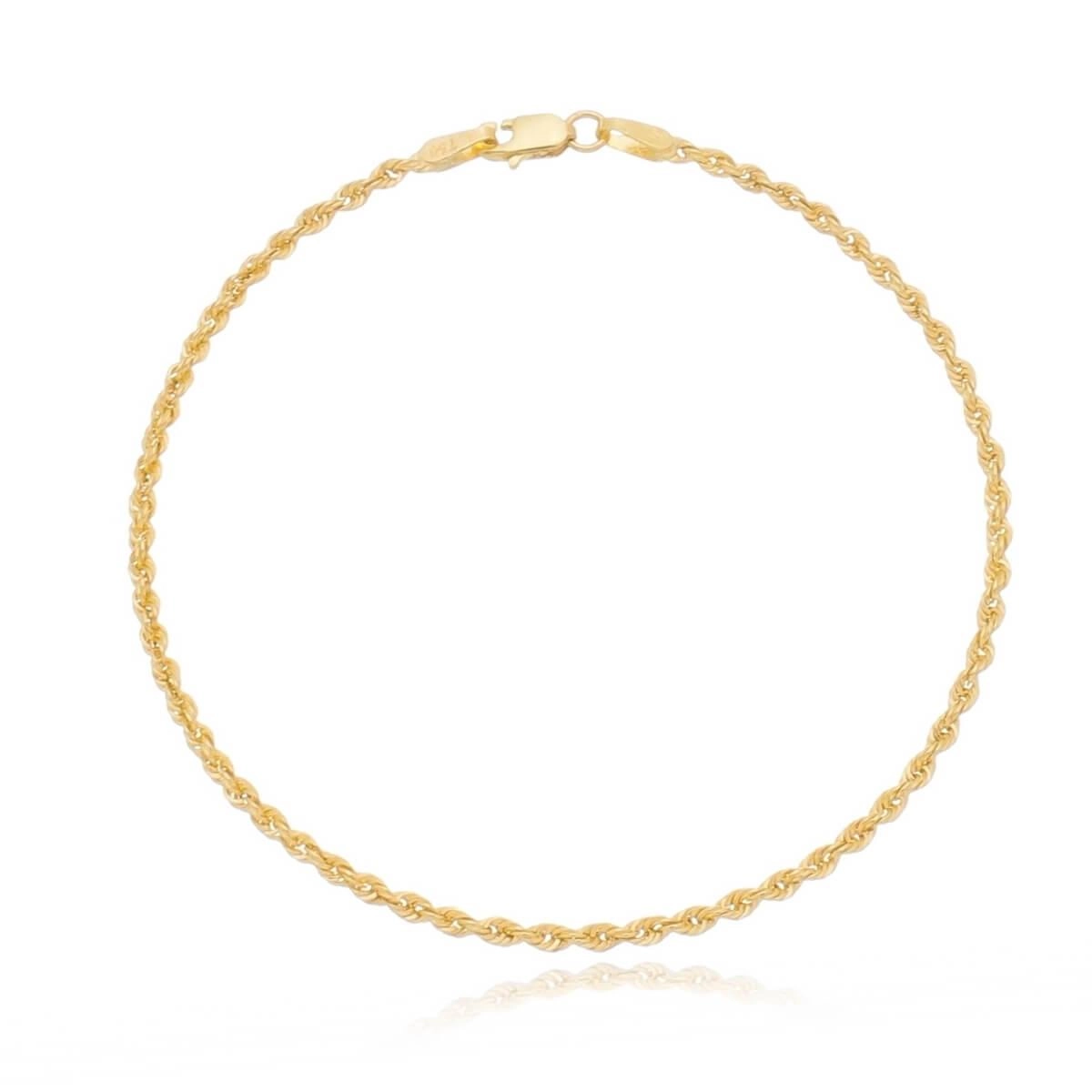 Pulseira Ouro 18k Corda 18cm