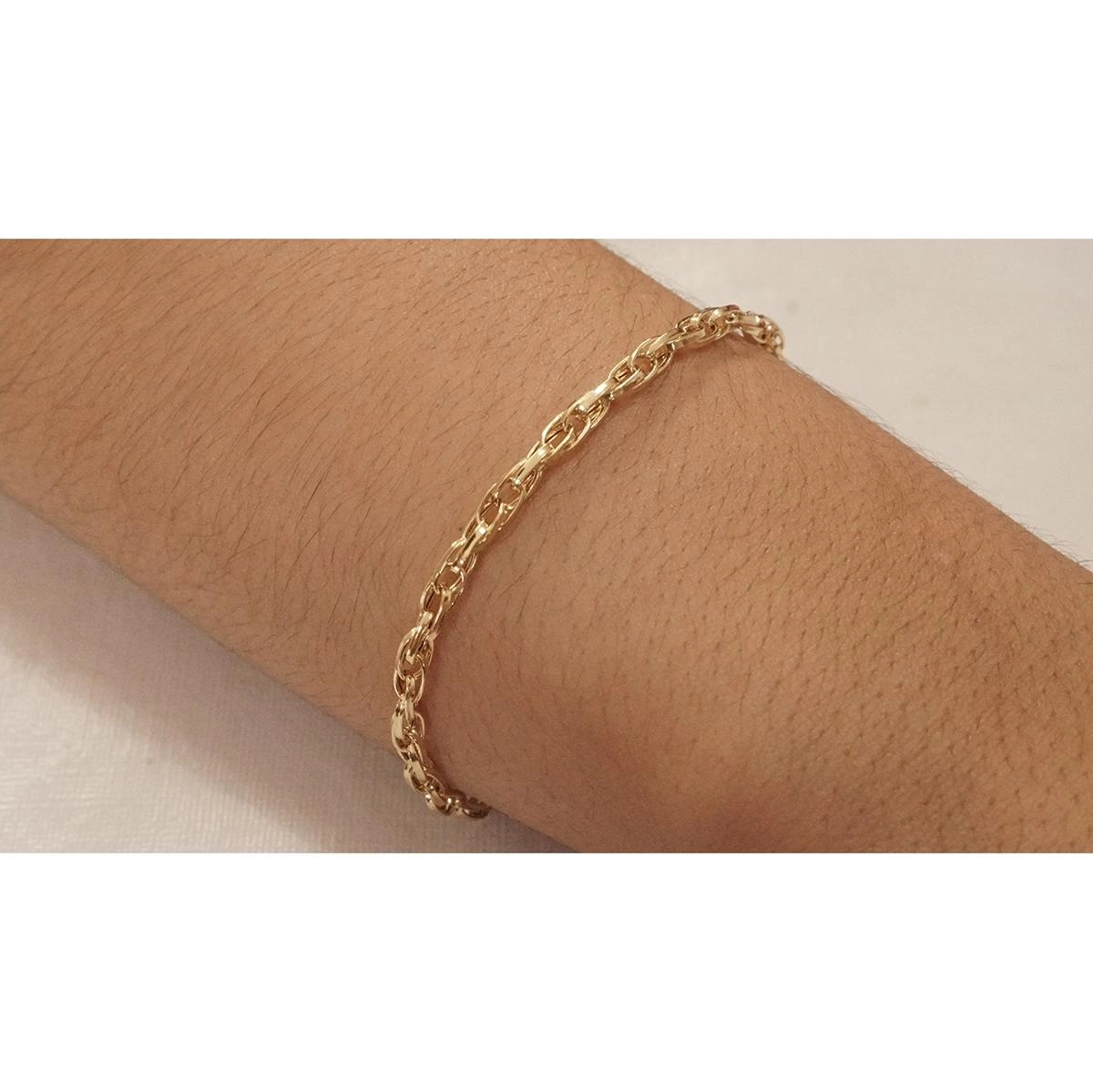 Pulseira Ouro 18k Elo Oval 18cm 2.50 gramas