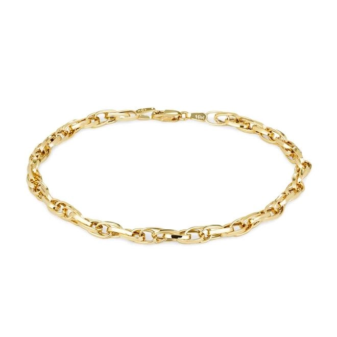 Pulseira Ouro 18k Elo Oval 18cm 2.50 gramas