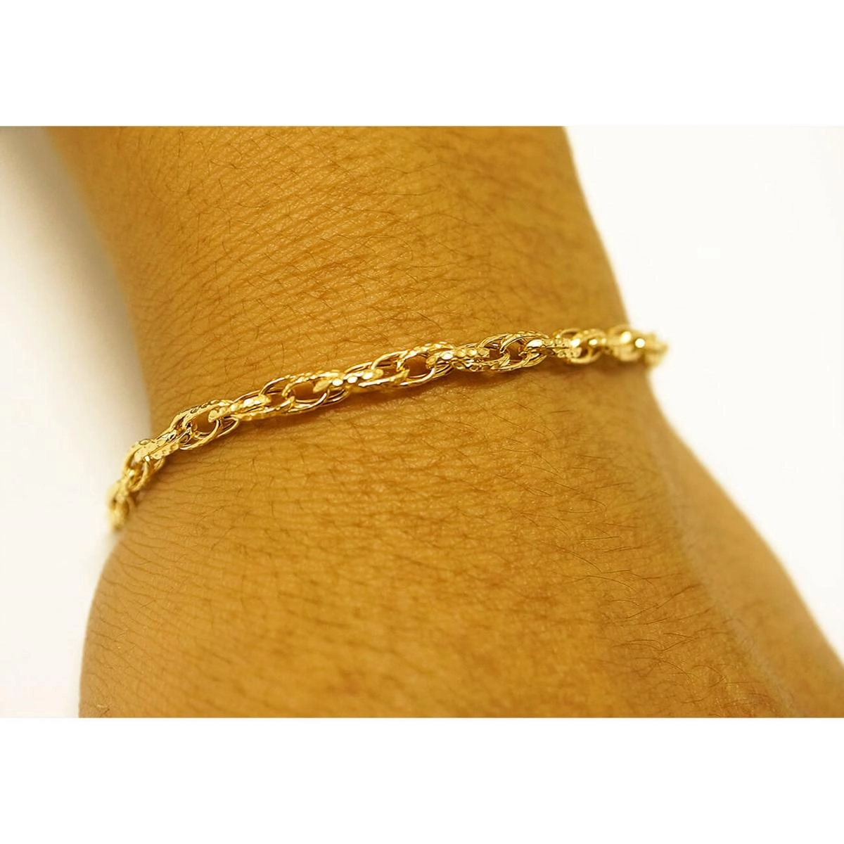 Pulseira Ouro 18k Feminina Grumet 20cm 2.60 Gramas