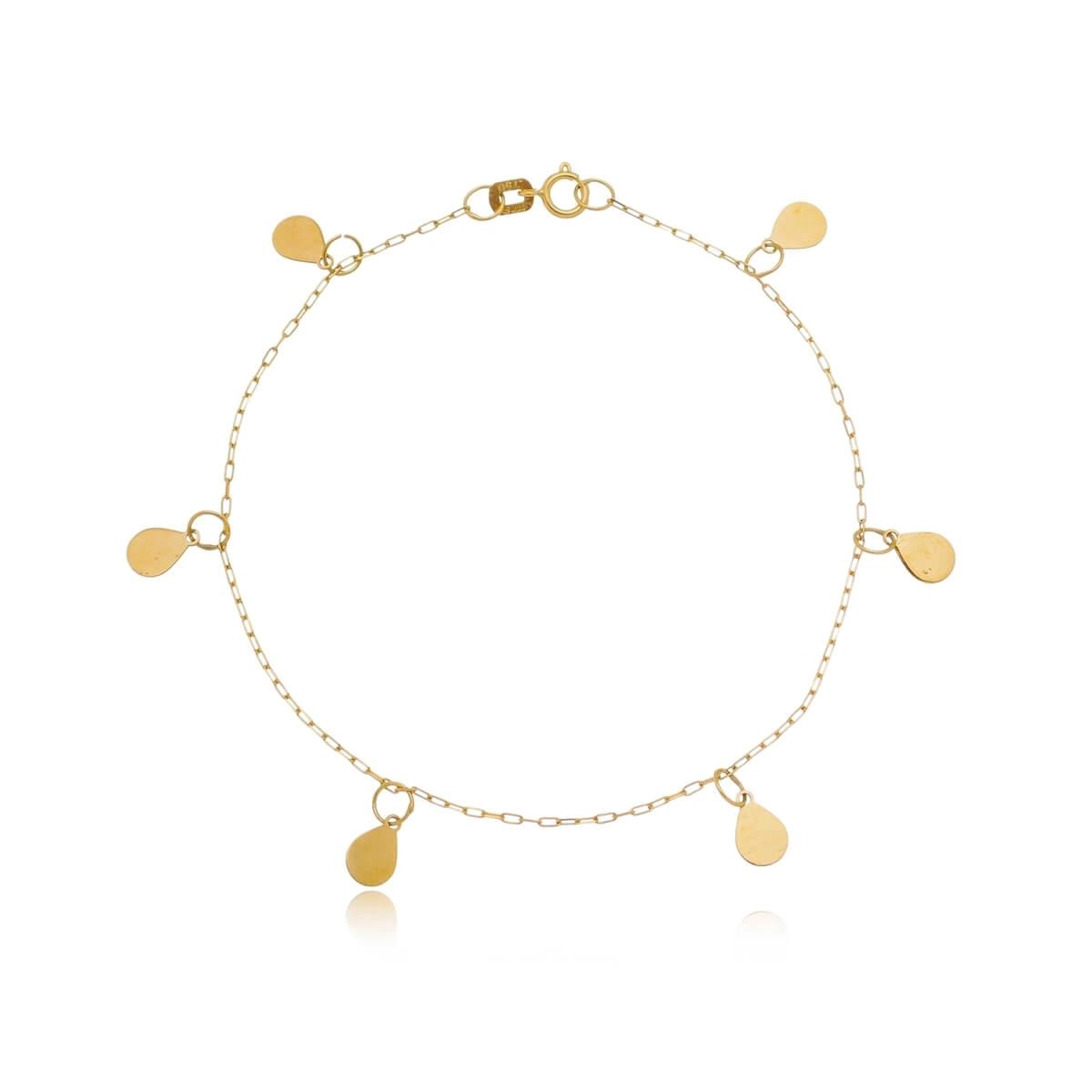 Pulseira Ouro 18k Gota 18cm