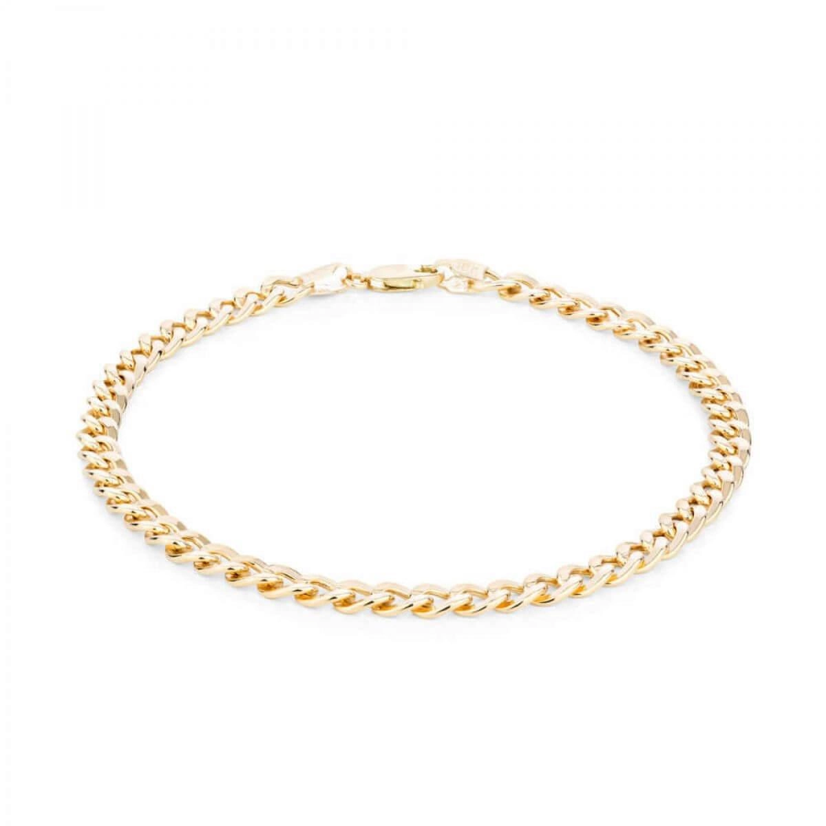 Pulseira Ouro 18k Grumet Oca 21cm 3.60 Gramas