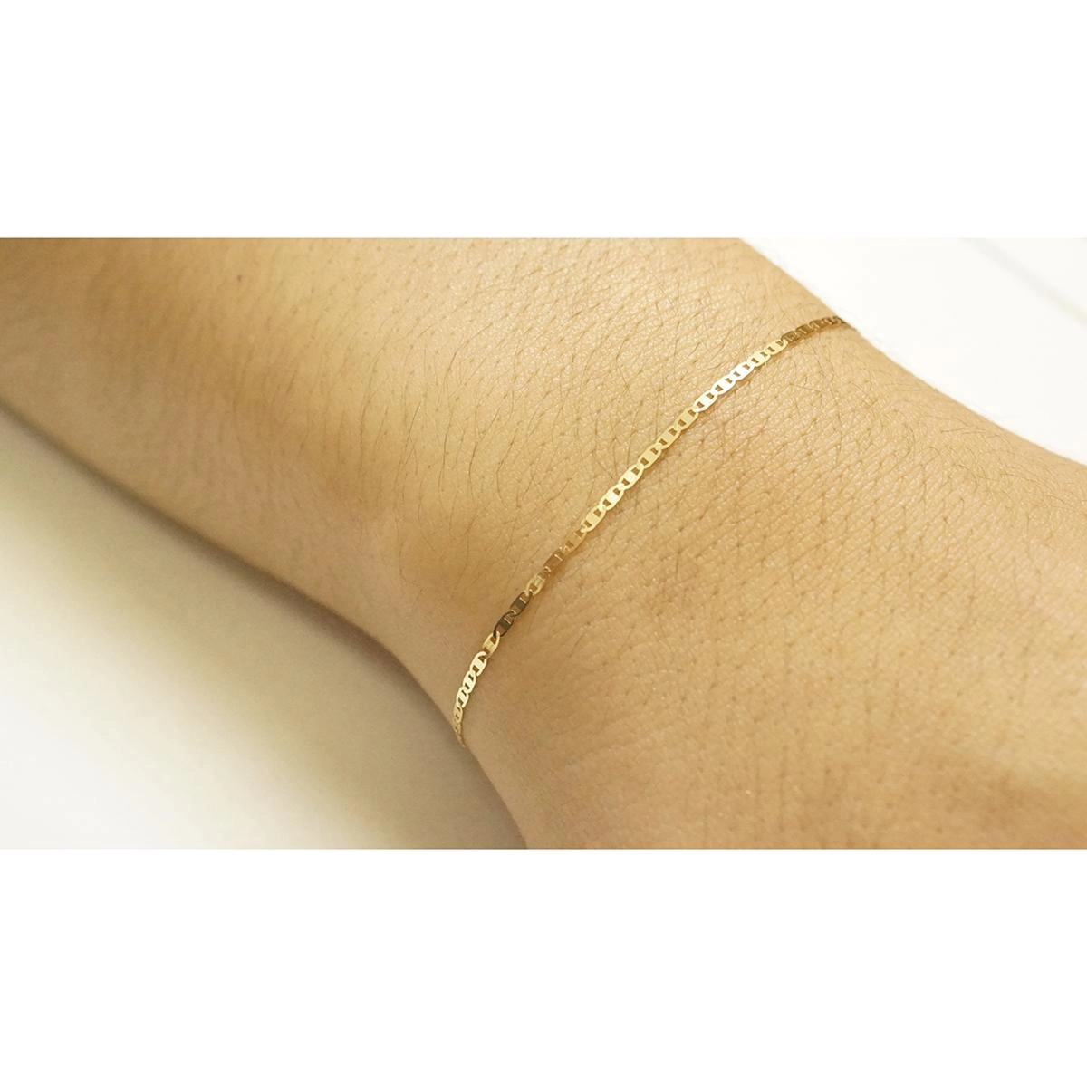 Pulseira Ouro 18k Piastrine 17cm 0.60 gramas