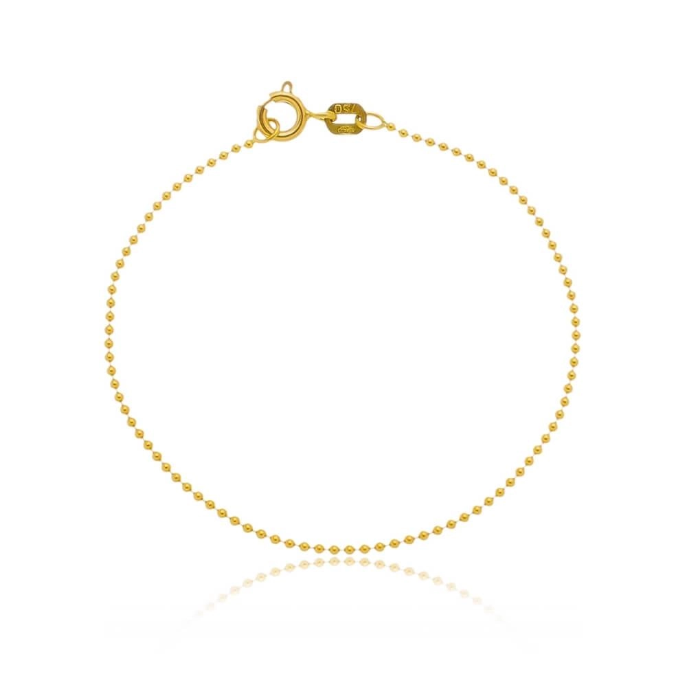 Pulseira Ouro 18k Pipoca 13cm