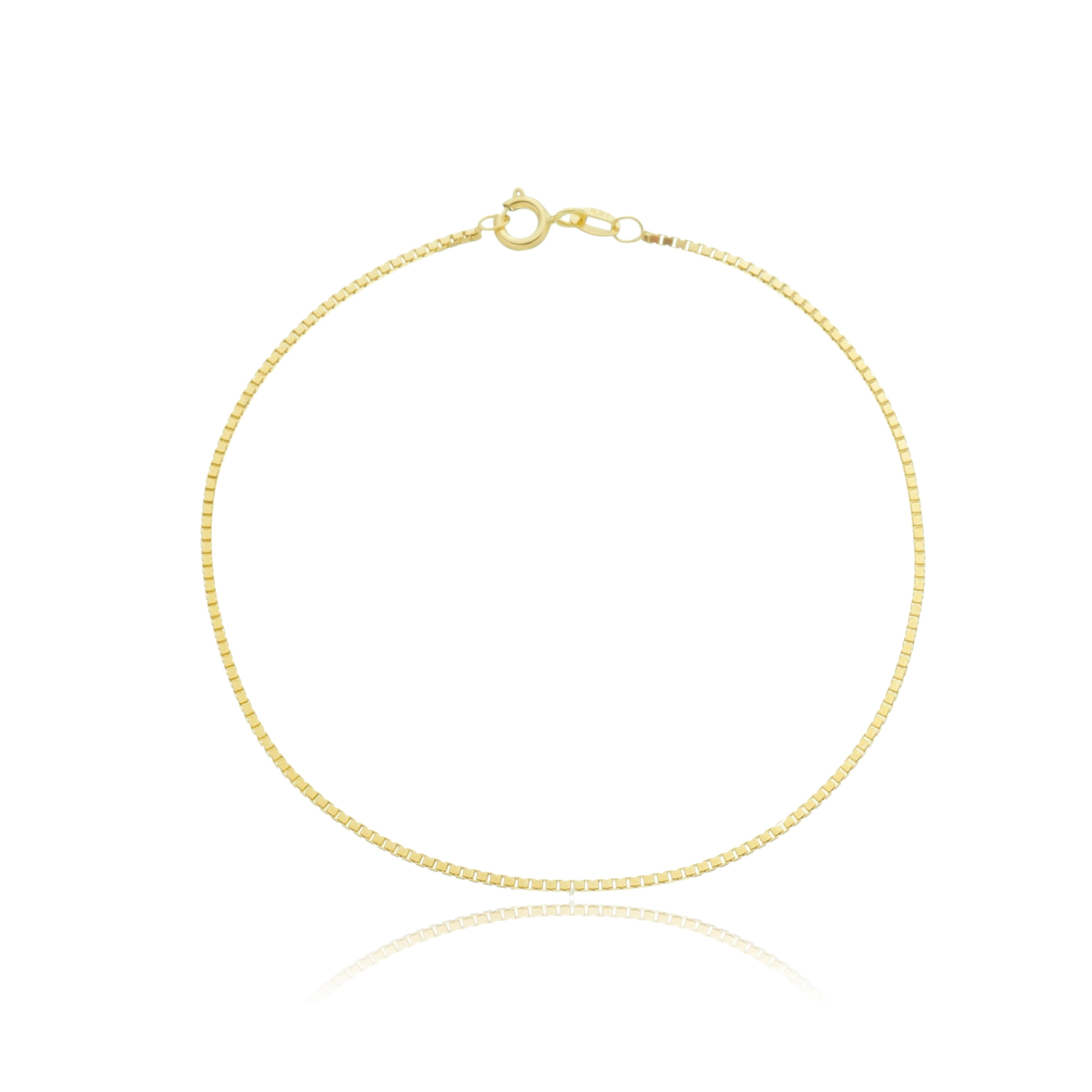 Pulseira Ouro 18k Veneziana 18cm 1.00mm