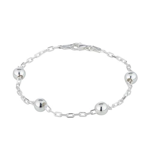 Pulseira Prata 925 Cartier Bola 18cm 3.00 Gramas