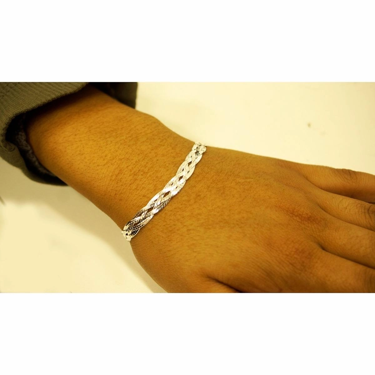 Pulseira Prata 925 Feminina 4 Fios 18.50cm 5.00 Gramas