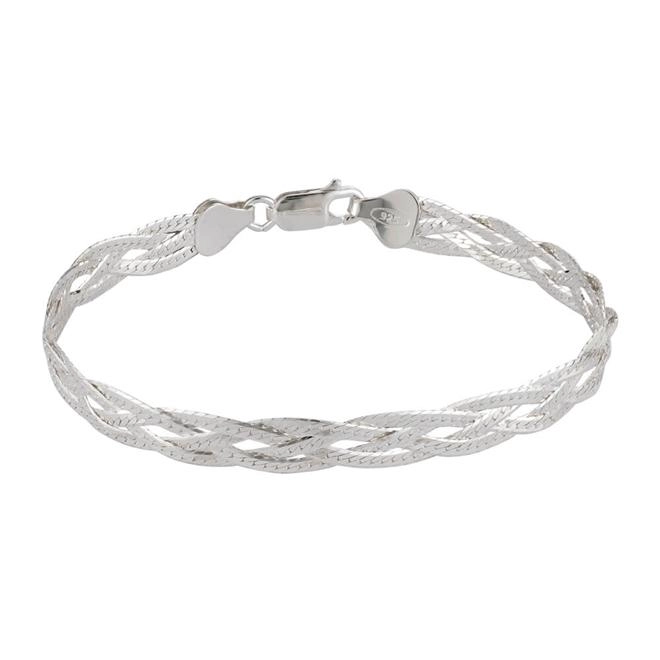 Pulseira Prata 925 Feminina 4 Fios 18.50cm 5.00 Gramas