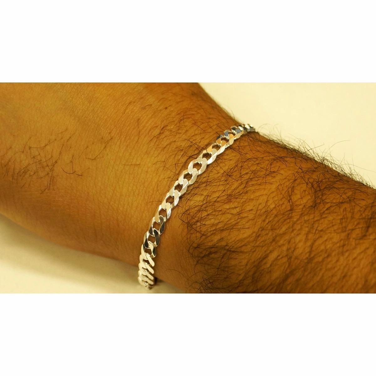 Pulseira Prata 925 Masculina Grumet 21cm 7.50 Gramas